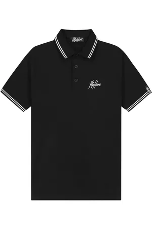 Malelions Men Signature Polo | Black/White