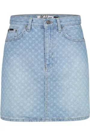Malelions Women Monogram Skirt | Light Blue