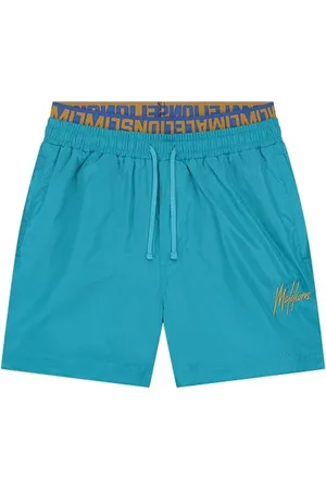 Malelions Men Venetian 2.0 Swim Shorts | Aqua Blue/Gold