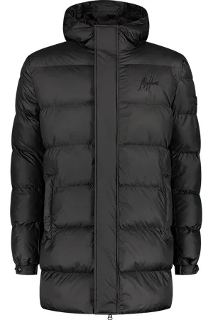 Malelions Men Long Puffer Jacket | Black