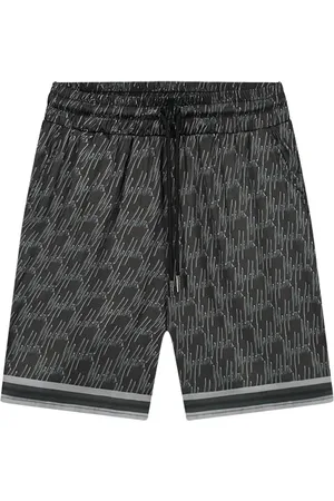 Malelions Men Resort Monogram Shorts | Black/Grey