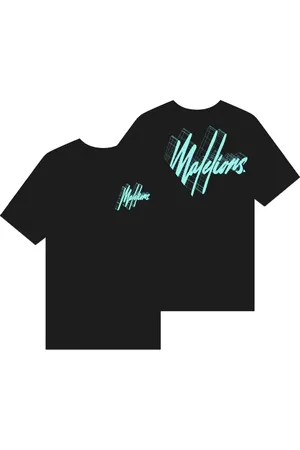 Malelions Men 3D Graphic T-Shirt | Black/Turquoise