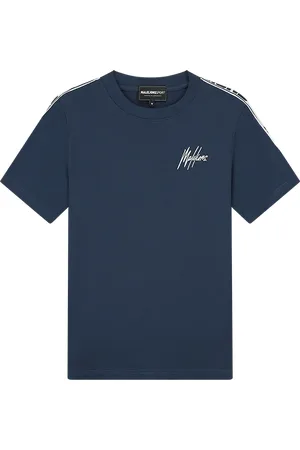 Malelions Sport React Tape T-Shirt | Navy/White