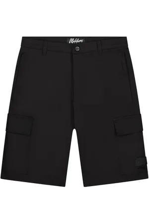 Malelions Men Cotton Cargo Shorts | Black
