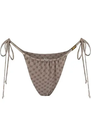 Malelions Women Tara Monogram Bikini Bottom | Brown/Dark Brown