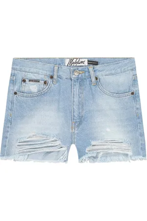 Malelions Women Resort Denim Shorts | Light Blue
