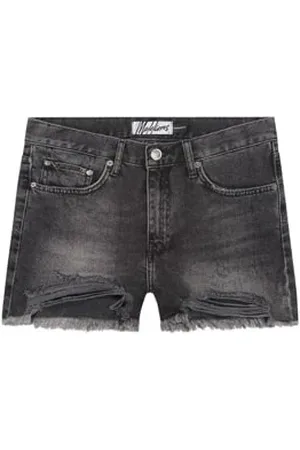Malelions Women Damaged Denim Shorts | Black