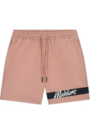 Malelions Men Captain Swim Shorts | Light Mauve/Navy