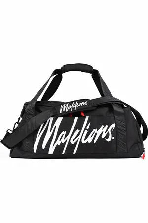 Malelions Sport Signature Duffle Bag | Black/White