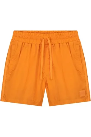 Malelions Signature Patch Swim Shorts | Orange