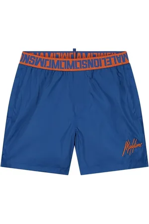 Malelions Men Venetian Swim Shorts | Cobalt/Orange