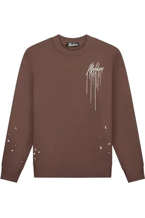 Malelions Men Oversized Painter Sweater | Brown
