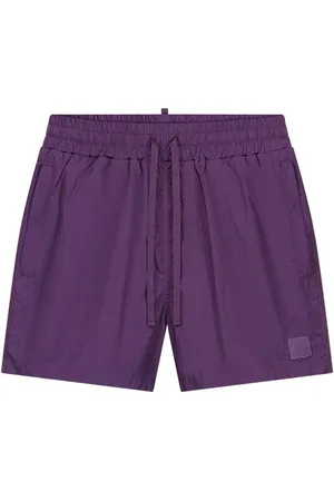 Malelions Signature Patch Swim Shorts | Purple