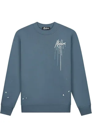 Malelions Men Oversized Painter Sweater | Blue Slate