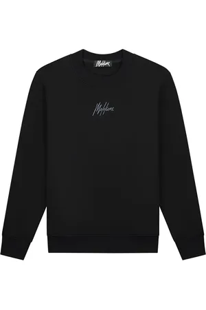 Malelions Men Striped Signature Sweater | Black/Blue Slate