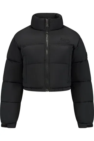 Malelions Women Signature Cropped Puffer Jacket | Black