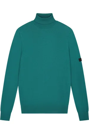 Malelions Men Knit Turtleneck | Petrol