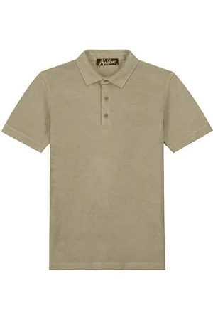 Malelions Men Signature Towelling Polo | Dry Sage