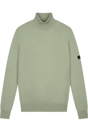 Malelions Men Knit Turtleneck | Green