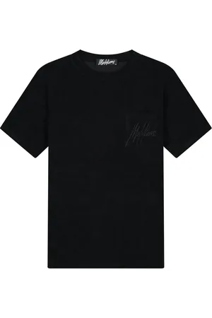 Malelions Men Signature Towelling T-Shirt | Black