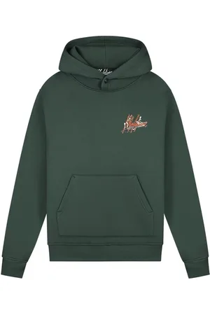 Malelions Men Splash Signature Hoodie | Dark Green