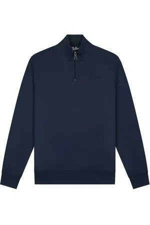 Malelions Men Turtle Half Zip Sweater | Navy