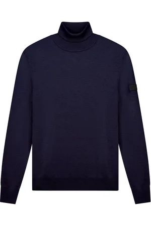 Malelions Men Knitted Turtleneck | Navy