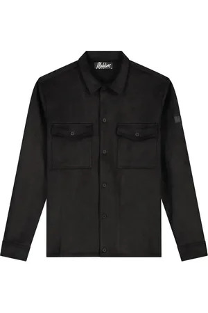 Malelions Men Suedine Overshirt | Black