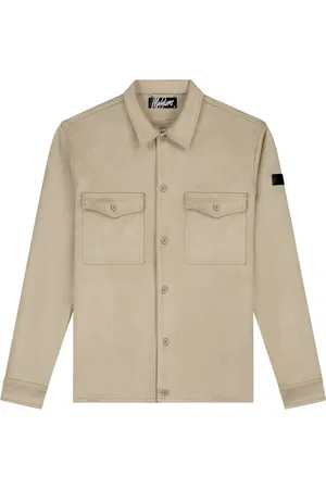 Malelions Men Suedine Overshirt | Taupe