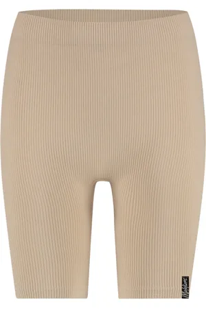 Malelions Women Ivy Rib Shorts | Taupe