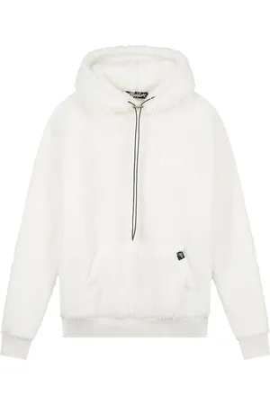 Malelions Men Sherpa Signature Hoodie | Off-White