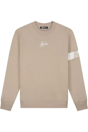 Malelions Men Captain Sweater 2.0 | Taupe/White