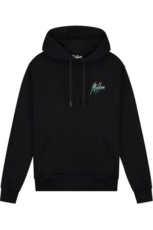 Malelions Men Split Hoodie | Black/Turquoise