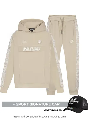 Malelions Sport Warming Up Tracksuit | Grey/White