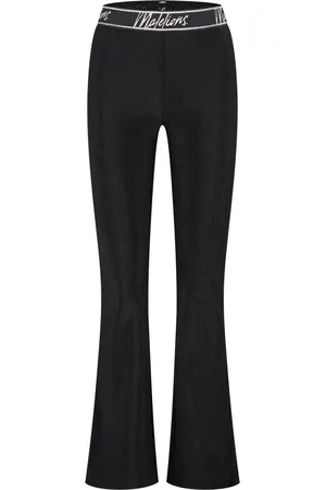 Malelions Women Sparkling Flared Pants | Black