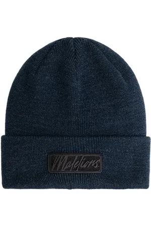 Malelions Junior Ribbed Logo Beanie | Navy
