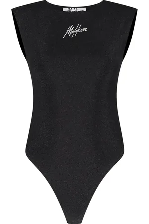 Malelions Women Sparkling Shoulder Bodysuit | Black