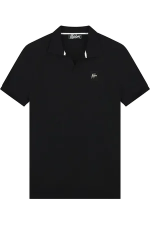 Malelions Men Knitted Patch Polo | Black