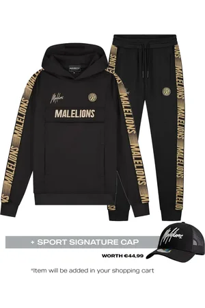 Malelions Sport Warming Up Tracksuit | Black/Gold