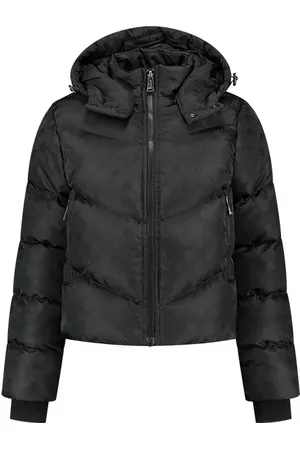 Malelions Women Monogram Puffer Jacket | Black