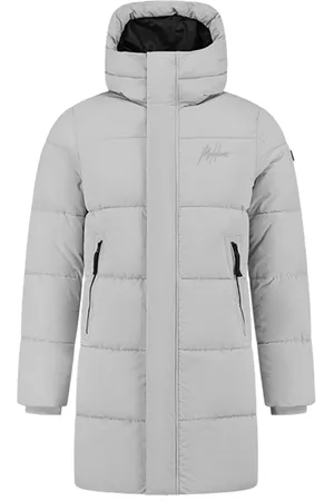 Malelions Men Mid Length Puffer Jacket | Grey
