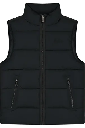 Malelions Men Matt Crinkle Padded Vest | Black