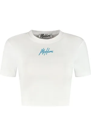 Malelions Women Signature Crop top | White