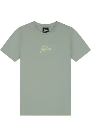 Malelions Junior Striped Signature T-Shirt | Agave Green
