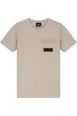 Malelions Junior Nylon Pocket T-Shirt | Taupe