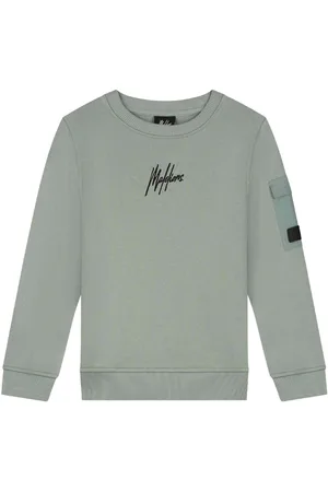Malelions Junior Nylon Pocket Sweater | Agave Green