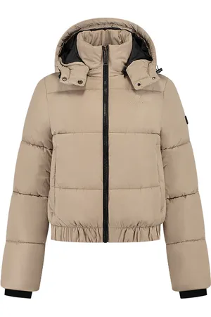 Malelions Women Signature Puffer Jacket | Taupe