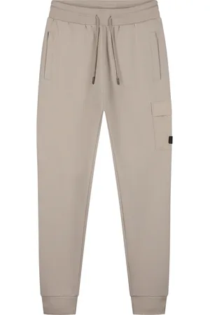 Malelions Men Nylon Pocket Sweatpants | Taupe