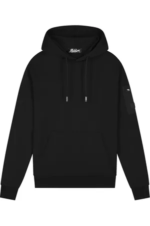 Malelions Men Nylon Pocket Hoodie | Black