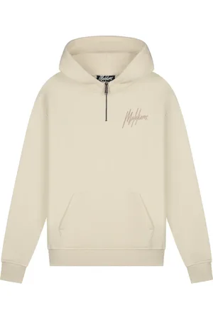 Malelions Men Striped Signature Half Zip Hoodie |